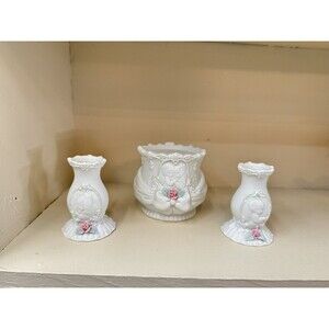 Vintage 1994 Precious Moments Wedding Unity Candle Set